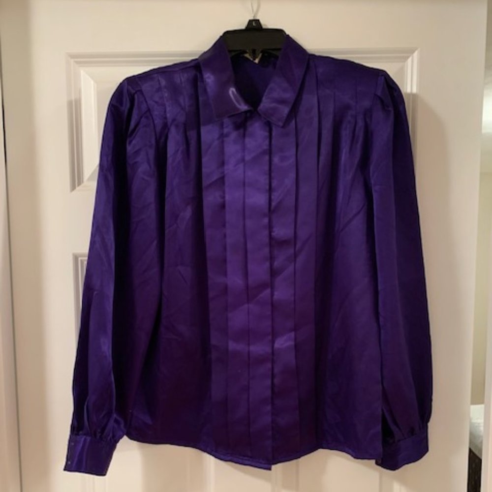 Purple Satin Blouse